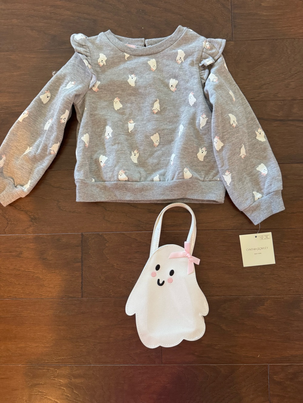 Cynthia Rowley Ghost Sweatshirt with Matching Ghost Purse